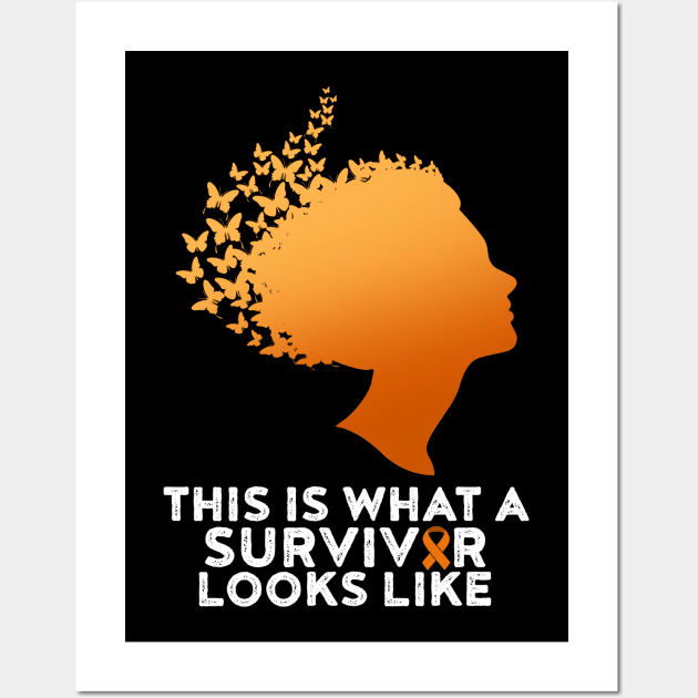 Leukemia Survivor Funny Leukemia Awareness Gift Wall Art by CatRobot